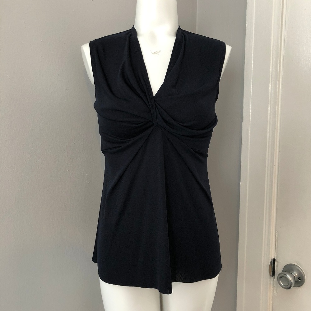 Bailey 44 Navy Sleeveless Matte Jersey Top